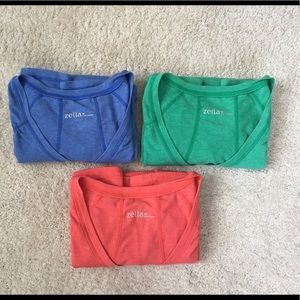 Three Zella ‘Z 5’ Shirts